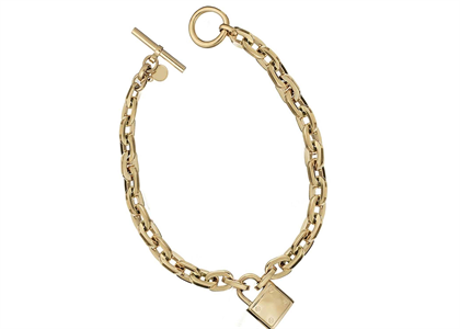 Gold Plated Toggle Lock Bracelet